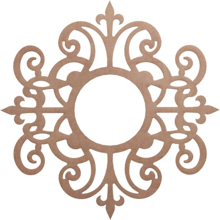 Ekena Millwork Dijon Wood Fretwork Pierced Ceiling Medallion, Wood (Paint Grade), 40"OD x 13"ID x 3/8"T CMWP40X40X0375DIMF